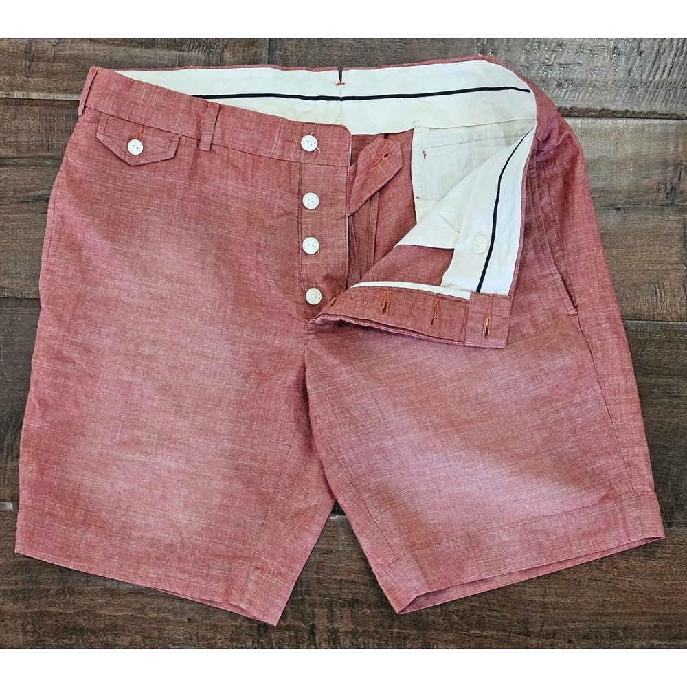 Polo Ralph Lauren Mens Straight‎ Fit Red Cotton Button Fly Shorts Size 34